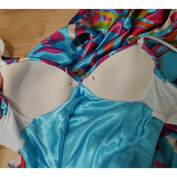 Vintage Cache Size 4 Gown Formal Maxi Dress Silk Y2K Fairy Hoco Glam Baddie Prom - Picture 15 of 16